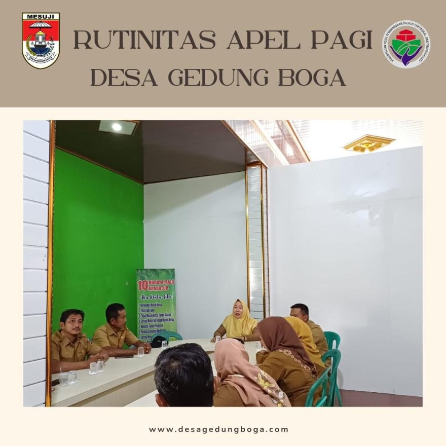 Awali Senin Kades Gedung Boga Laksanakan Apel Dan Evaluasi