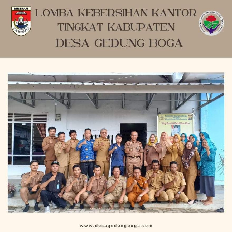 Persiapan Lomba Ulang Tahun Kab. Mesuji, Aparatur Desa Gedung Boga Tampak Sibuk