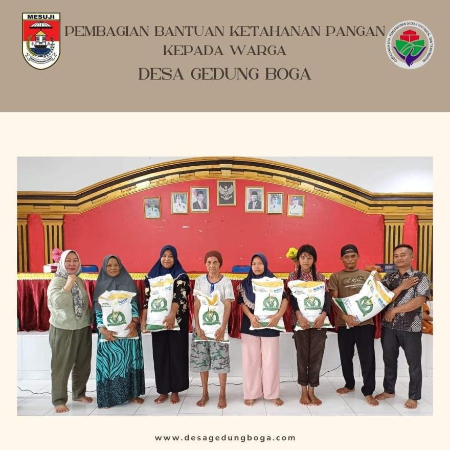 Pemdes Gedung Boga, Lakukan Penyaluran Bantuan Kepada Warga