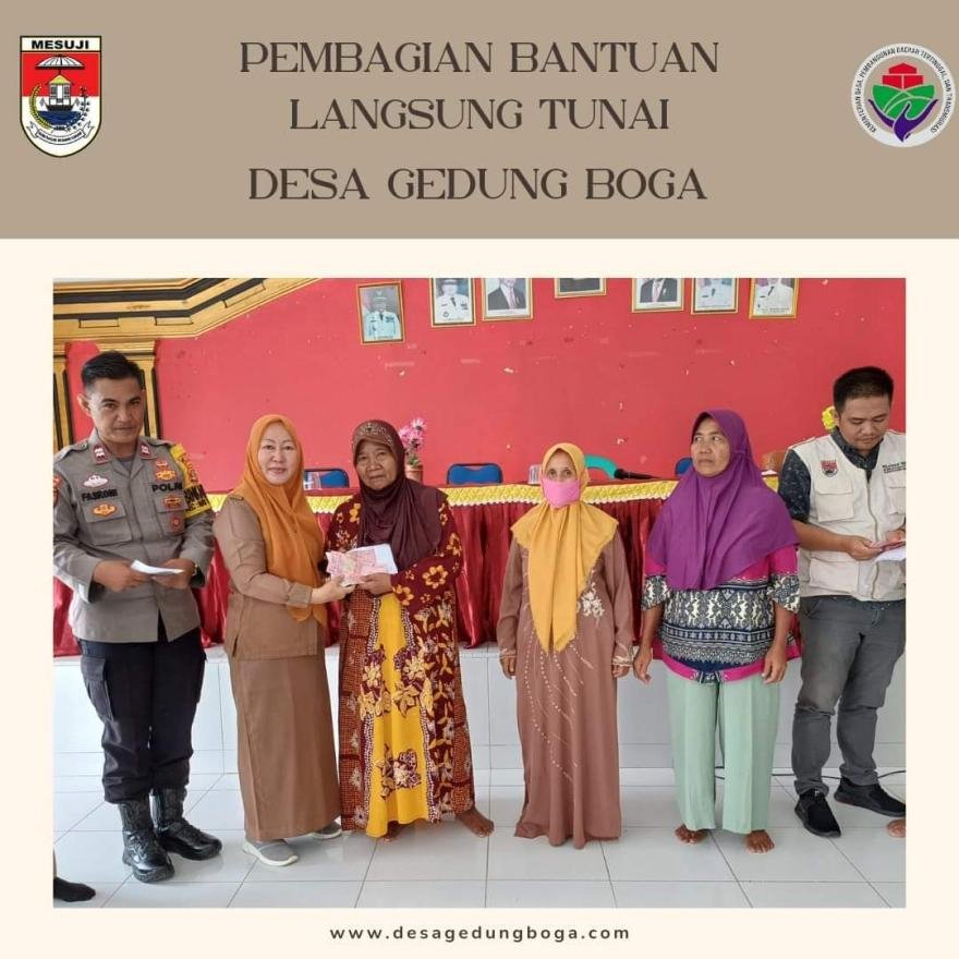 Pemberian Bantuan Tunai Langsung dan Kegiatan Kunjungan Mahasiswa KKN Univ Unila Beserta Posyandu