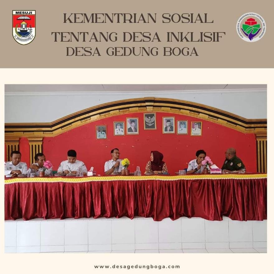 Sosialiasi Kementrian Sosial Di Desa Gedung BogaTerkait Desa Inklusif