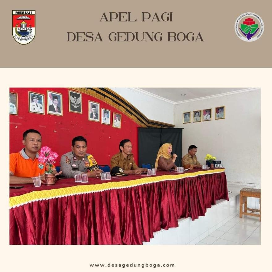 Pemdes Gedung Boga Rutin Lakukan Apel Pagi Bersama