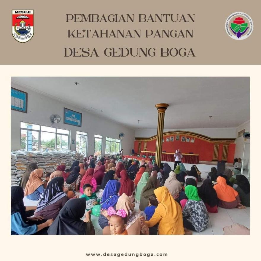 Pemdes Desa Gedung Boga Salurkan Bantuan Ketahanan Pangan.