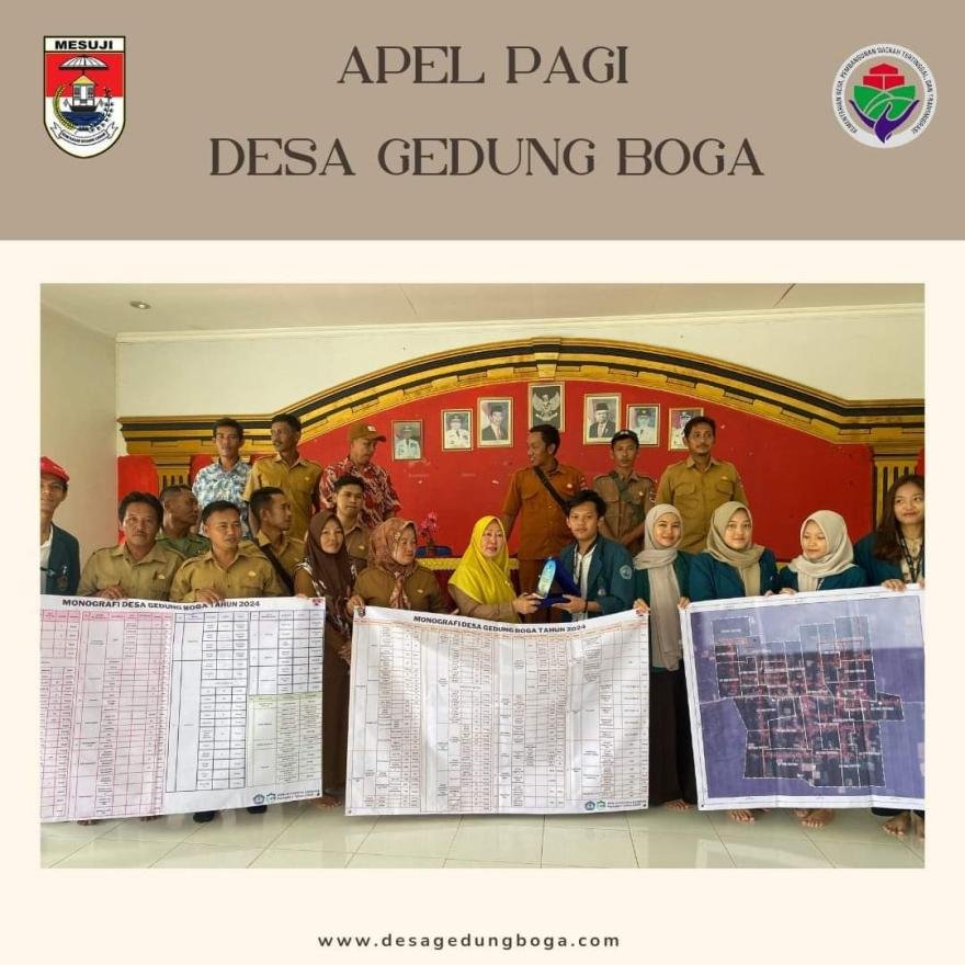 Lakukan Apel Perdana, Pemdes Desa Gedung Boga Apel Bersama Mahasiswa KKN