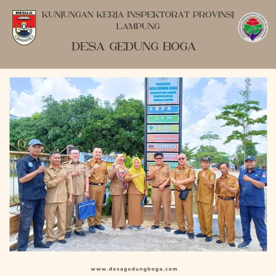Kunjungan Kerja Inspektorat Provinsi Lampung, Di Kantor Balai Desa Gedung Boga