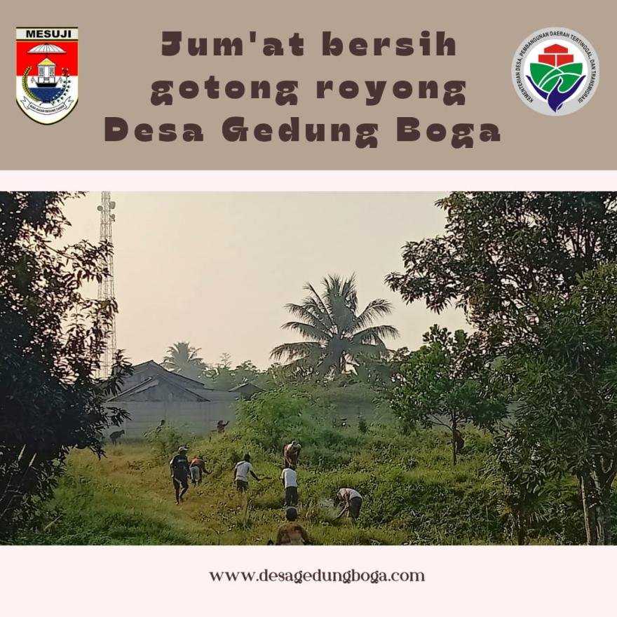 Wahhhhh, gotong royong desa Gedung Boga kini sudah menjadi rutinitas setiap minggunya 