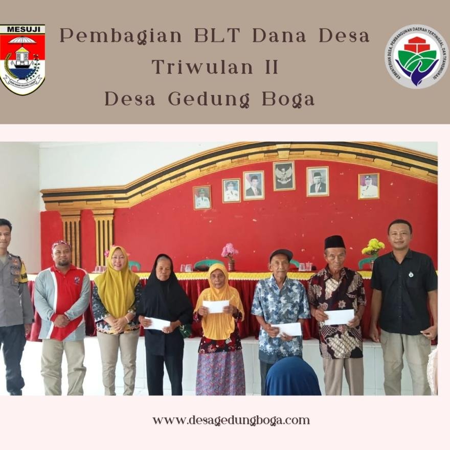 Pembagian Bantuan tunai langsung (BLT),didesa Gedung Boga 
