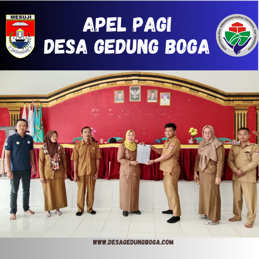 Apel pagi desa Gedung Boga