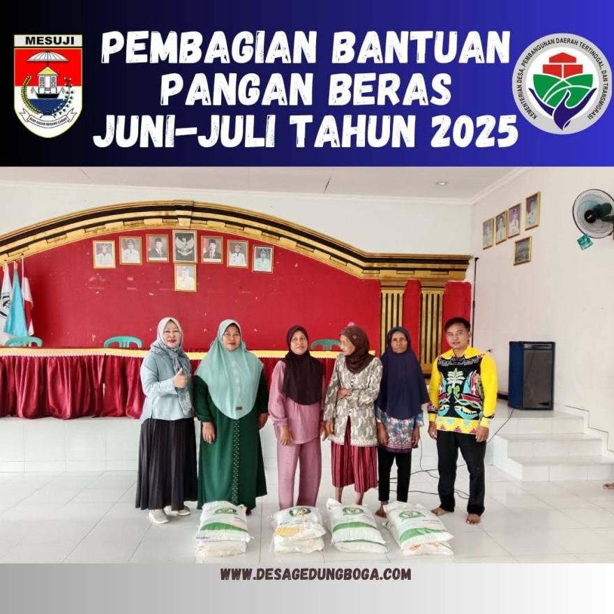 Pembagian Beras Desa Gedung Boga